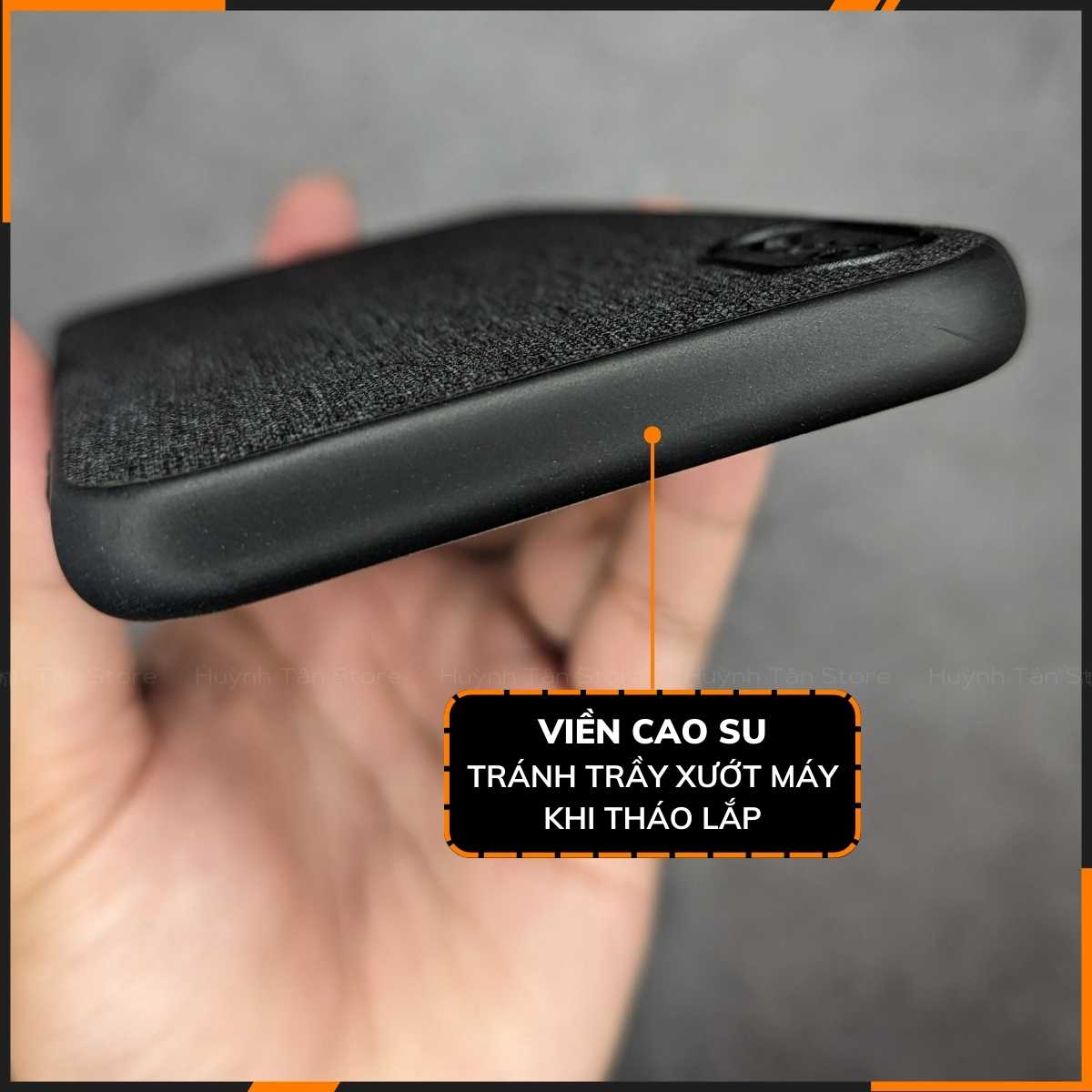 Ốp lưng iPhone XS Max vải Jean (full màu)