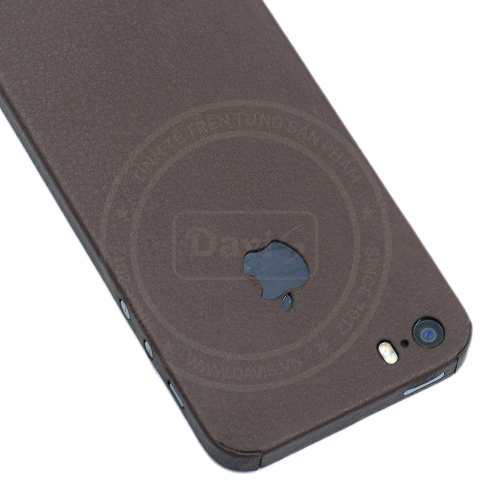 Dán da full viền iphone 5s/iPhone SE, làm từ da thật cao cấp- Chính hãng Davis