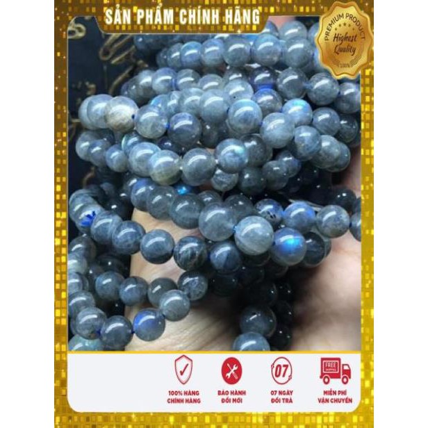 Hạt đá xà cừ Labradorite ( Hắc Nguyệt Quang ) - làm vòng tay, đồ handmade HIY