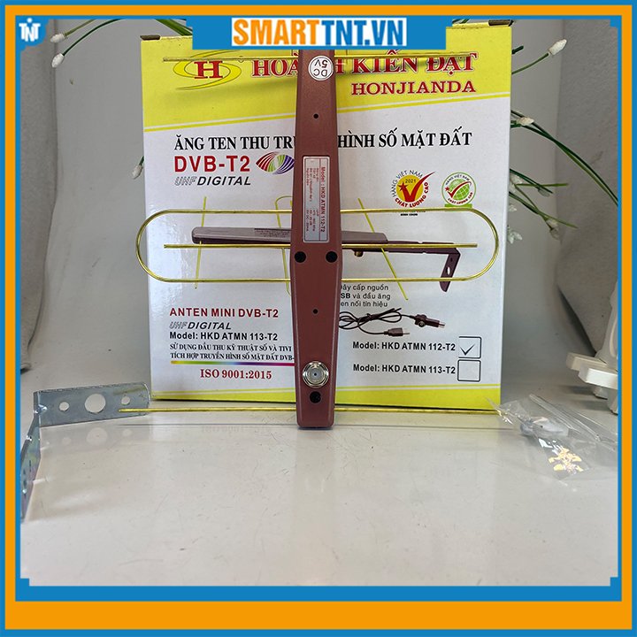 Anten mini khuếch đại DVB-T2 thu truyền hình số mặt đất Hoành Kiến Đạt tặng dây cáp nguồn 5V.