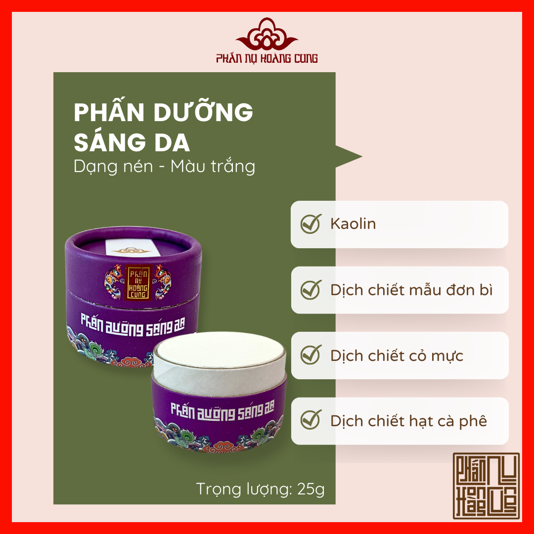 Phấn Dưỡng Sáng Da, Phấn Nụ Hoàng Cung - Dạng Nén 25g