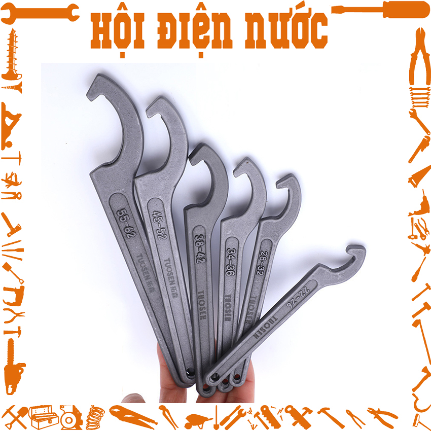 Cờ lê móc đa năng, cờ lê lưỡi liềm cỡ từ 22mm đến 145mm TUOSEN