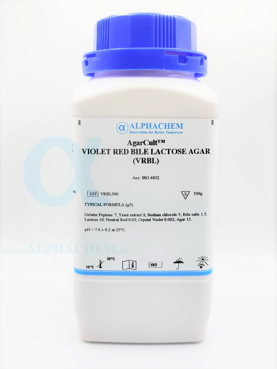 Violet Red Bile Glucose Agar (VRBG) 500g/Chai (VRBG500) / Môi Trường ...