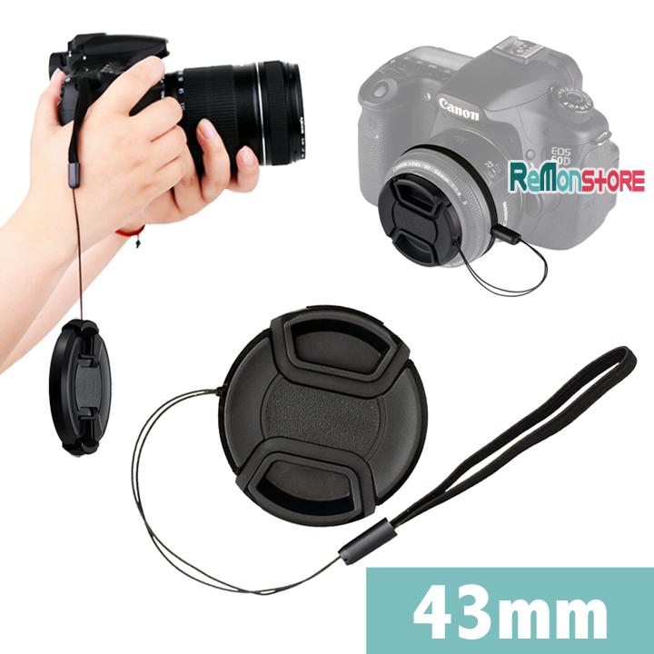 Lens cap - Nắp ống kính có dây giữ chống rớt phi 40.5 43 46 49 52 55 58mm