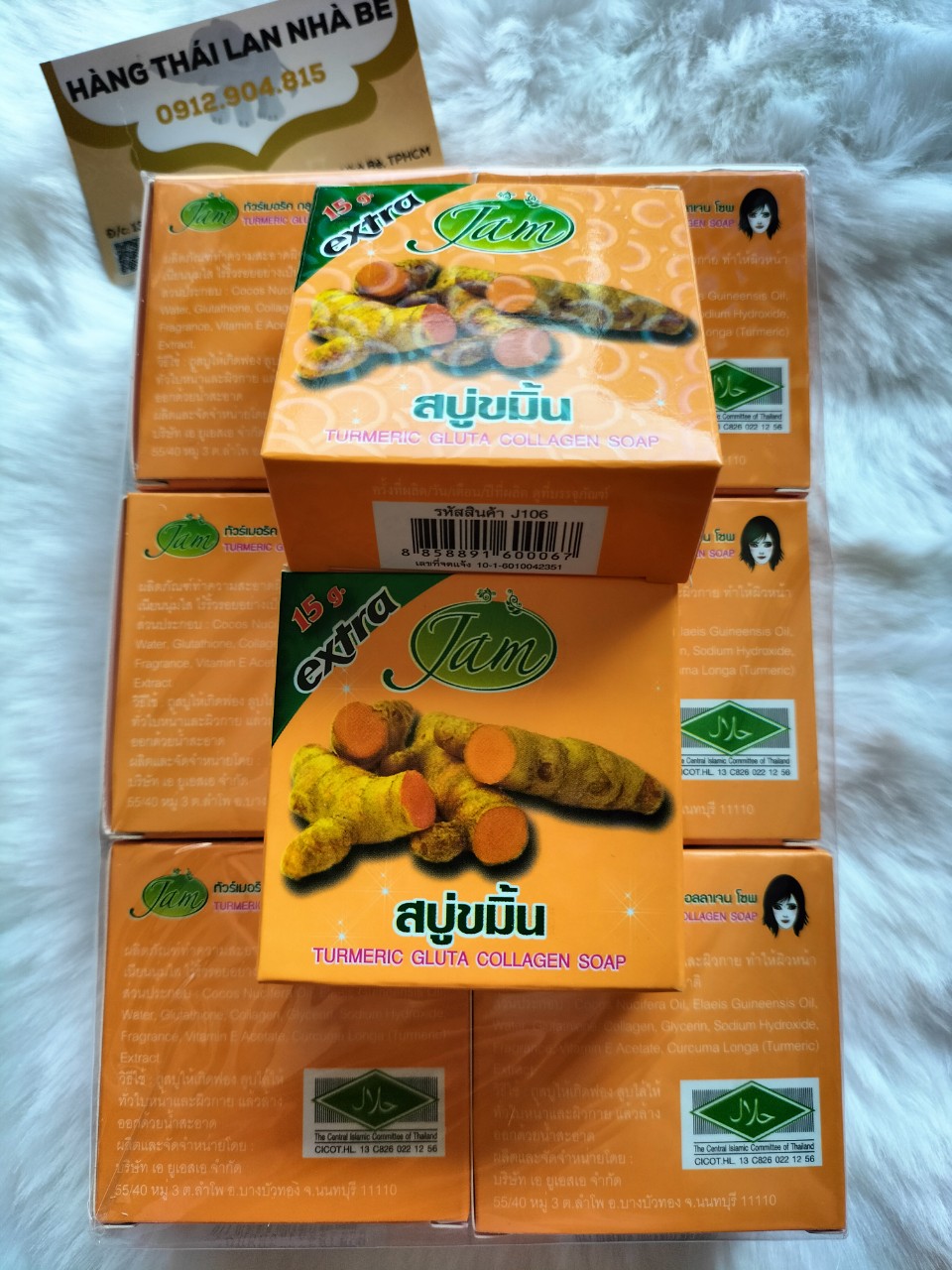 3 cục Xà Bông Nghệ Thái lan Jam