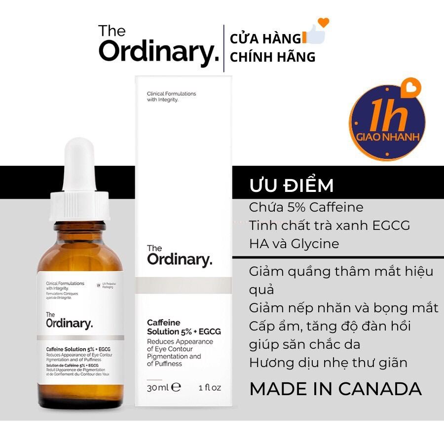 (Voucher 12%)[𝓞𝓻𝓭𝓲𝓷𝓪𝓻𝔂]Serum giảm quầng thâm mắt Caffeine Solution 5%+EGC