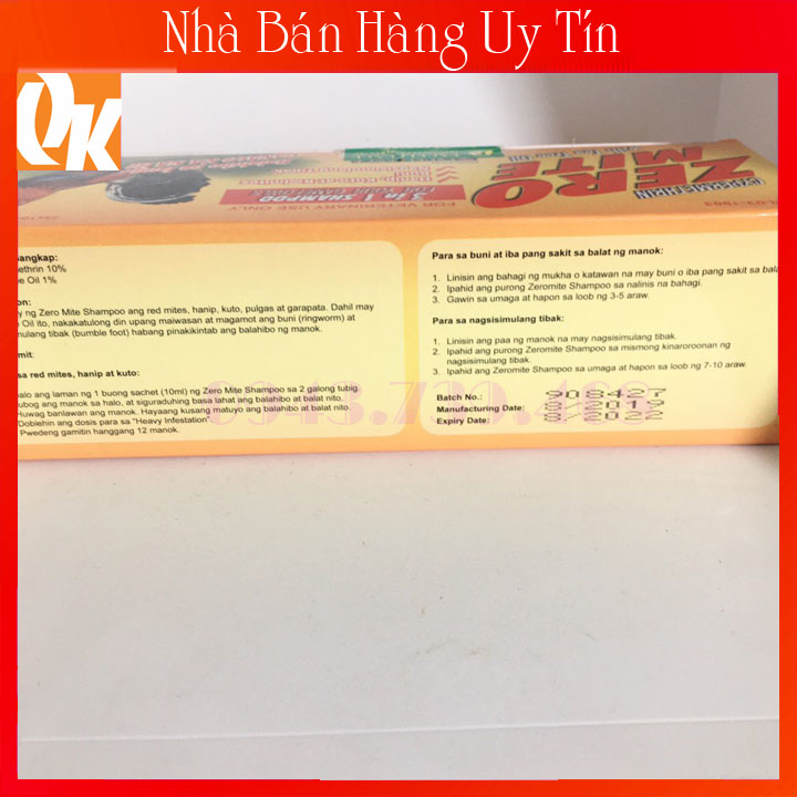 Zero Mite Hộp 5 Gói Xà Bông Tắm Gà