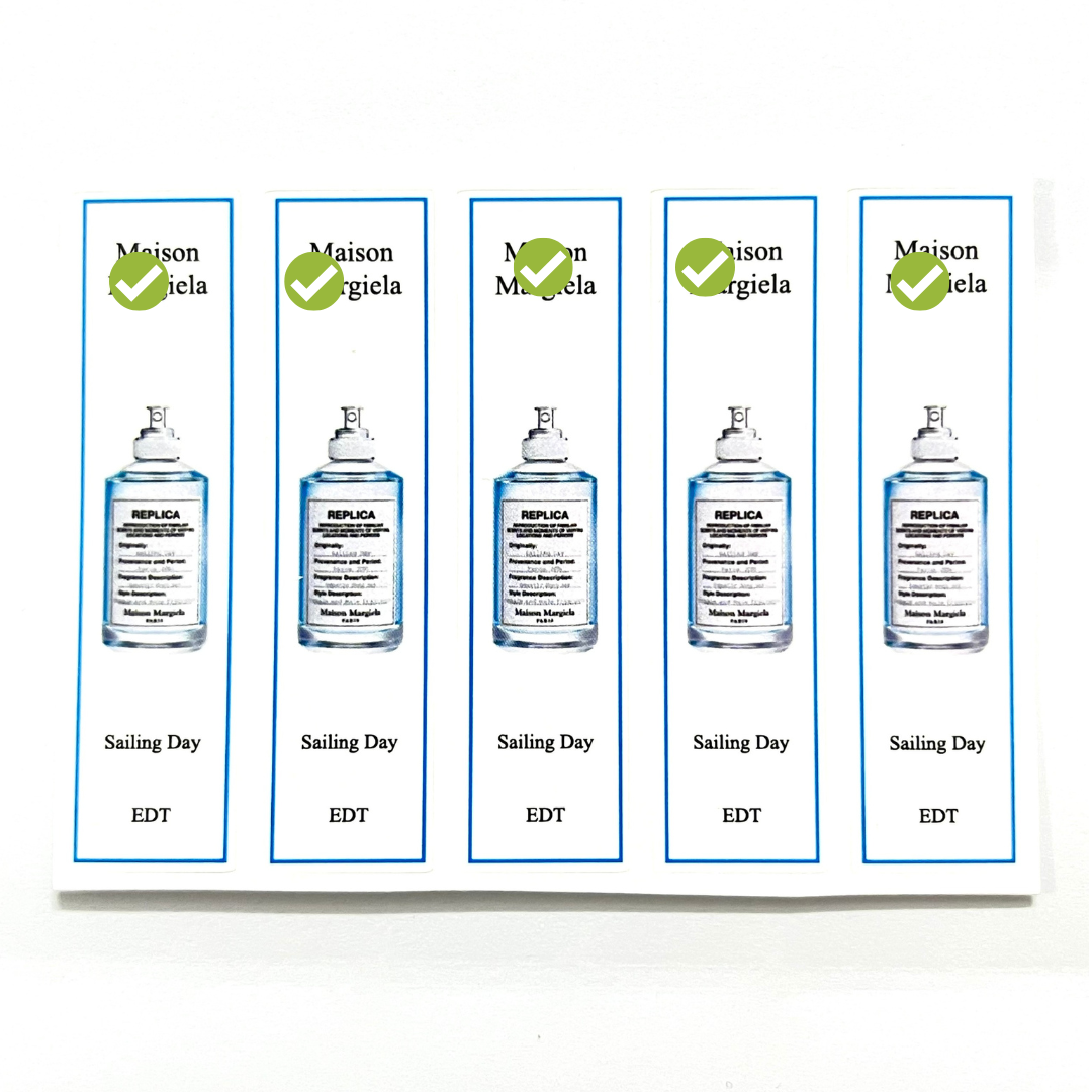Combo 10 PCs acrylic perfume bottle sticker for bottle with full range