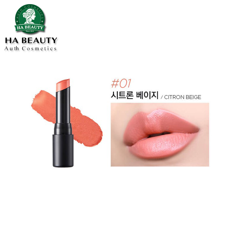 Son thỏi nhiêu màu mềm mịn căng bóng mọng môi the face shop fmgt rouge shine vivid 4.8g