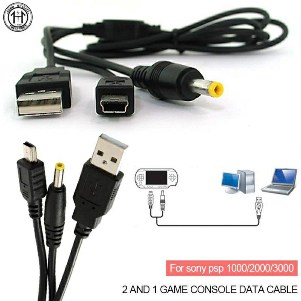 Dây usb sạc 2 in 1 sony psp1000/psp2000/psp3000 cáp sạc psp