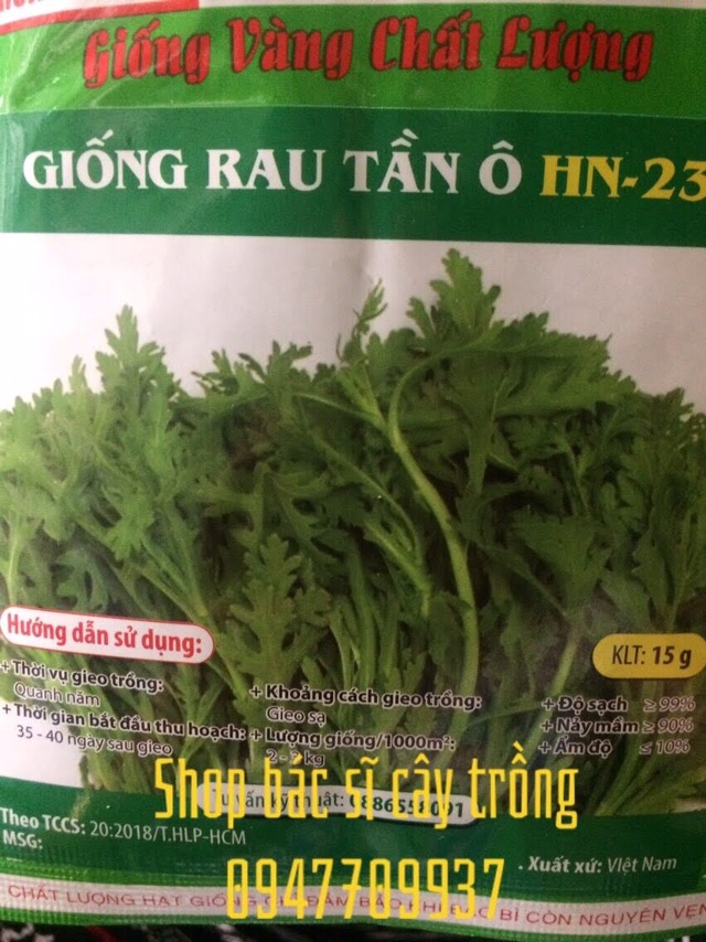 Hạt giống rau tần ô giàu dinh dưỡng trồng được quanh năm