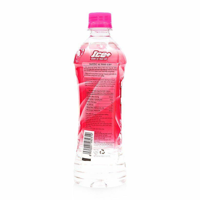Combo 6 Chai Ice+ Vị Đào 490ml