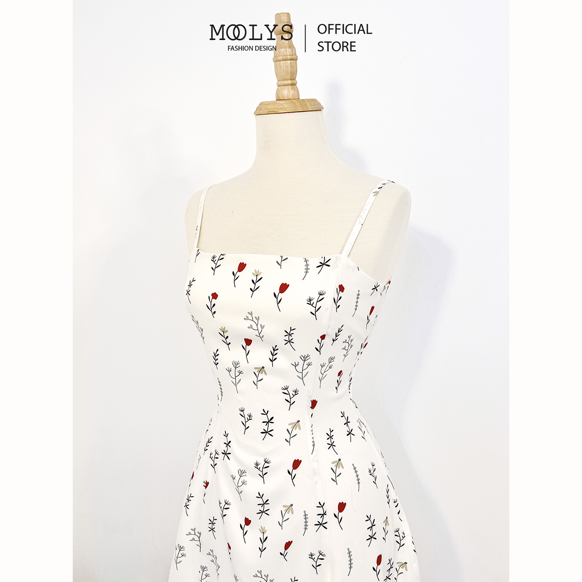 Đầm hai dây hoa nhí dễ thương MOOLYS MD028