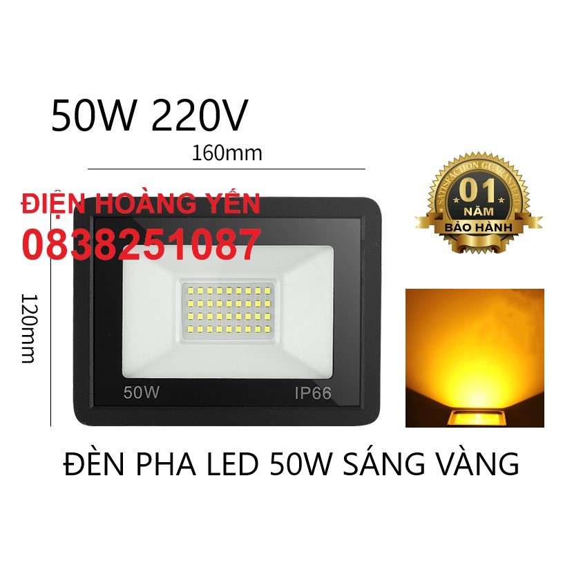 Đèn pha led ip67 siêu mỏng siêu sáng 50w bảo hành 1 năm