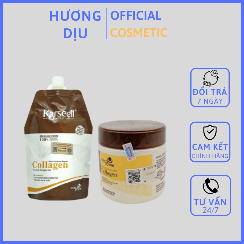 Ủ tóc hấp phục hồi tóc kem hấp hấp tóc COLAGEN KARSEELL 500ml [hàng chính hãng]
