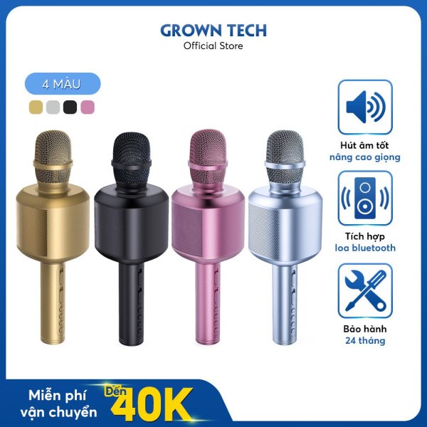 Micro bluetooth đa năng GrownTech YS 88 mic karaoke thu âm, kiêm loa blutooth phiên bản mới