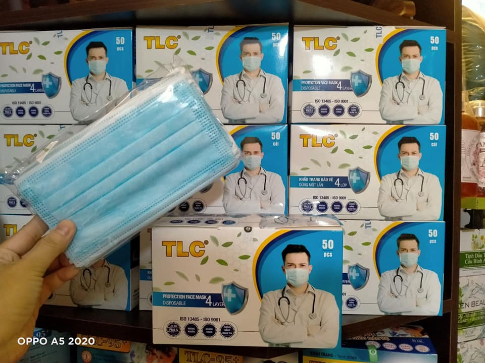[HCM]KHẨU TRANG Y TẾ TLC 4 LỚP 50 PCS