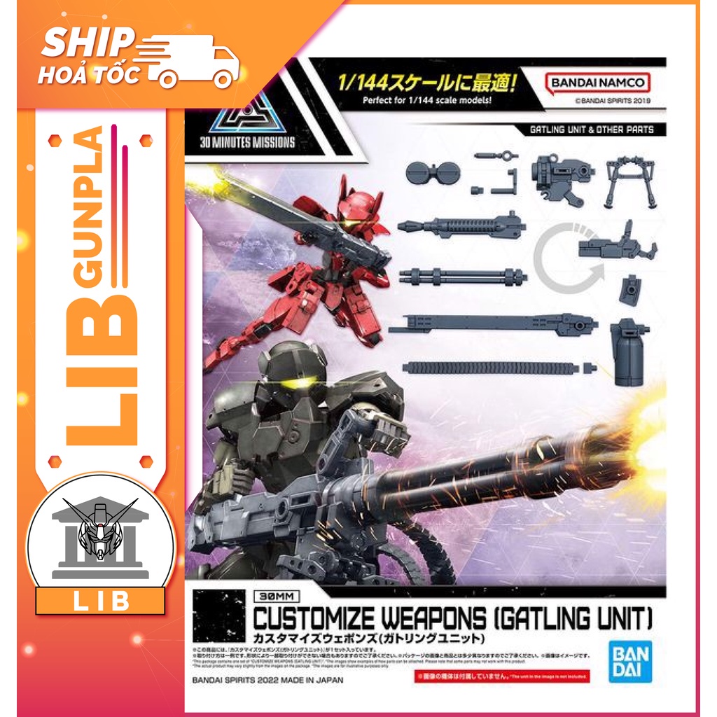 Mô Hình Lắp ráp Bandai Phụ Kiện 30MM Customize Weapons - Gatling Unit