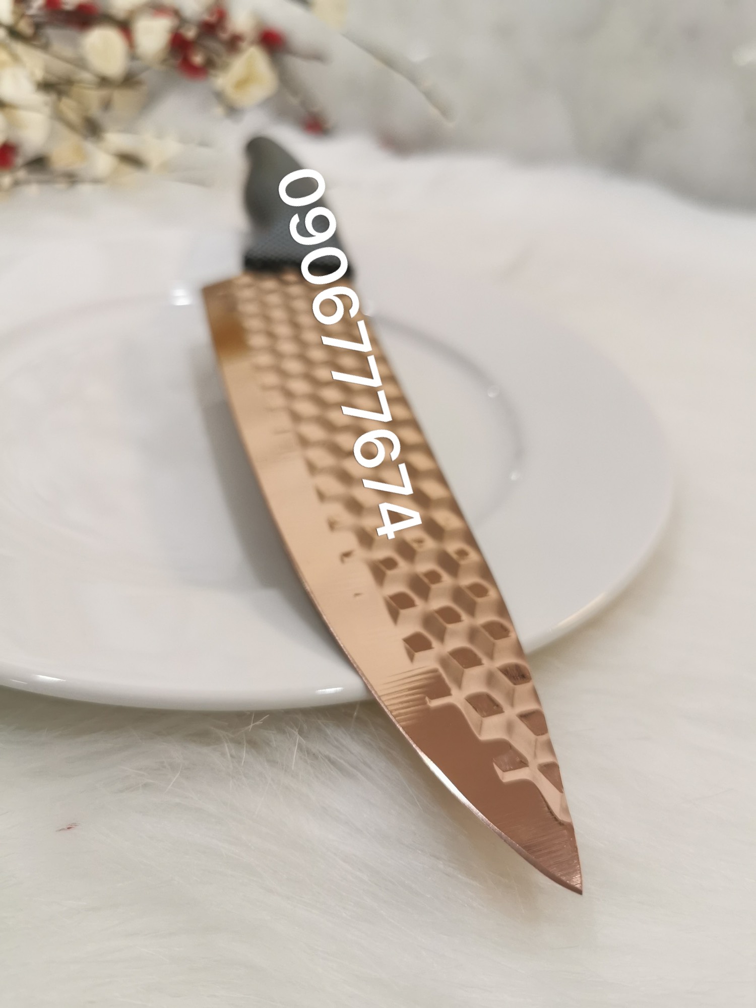 Dao Đầu Bếp Rose Gold 20cm Delaware - 007016