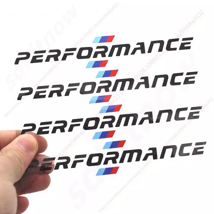 [HCM]Bộ 4 tem dán tay nắm cửa xe ô tô Performance (trắng)