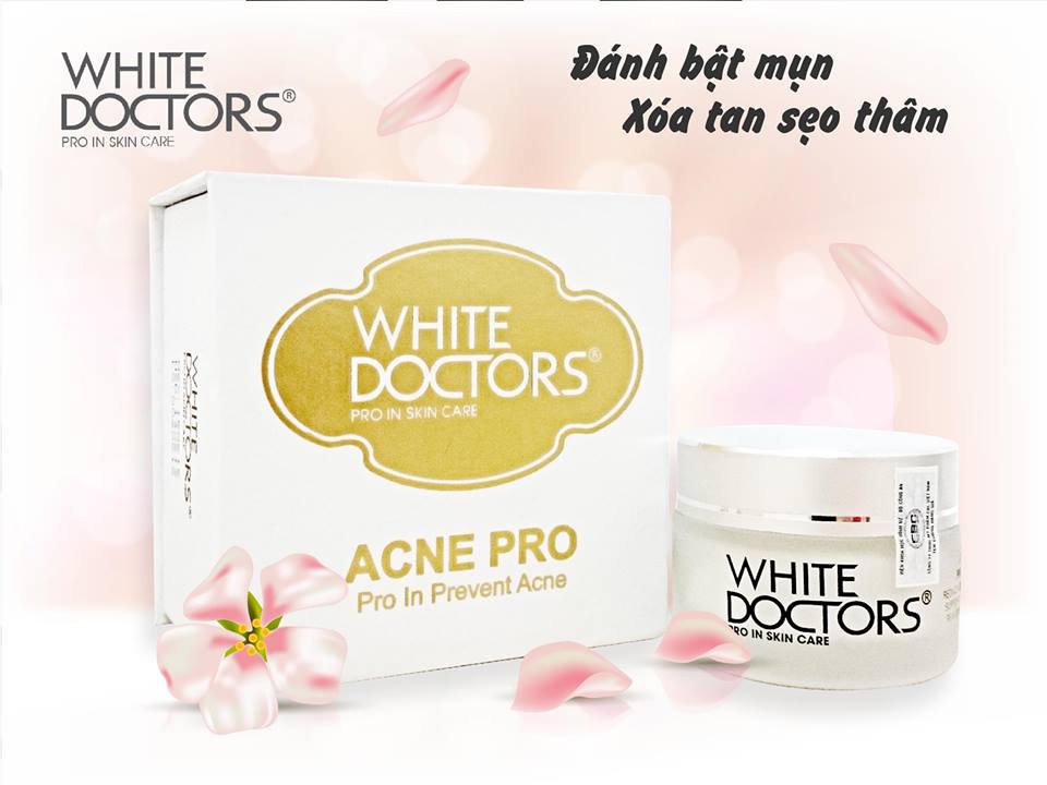 Kem loại bỏ mụn mờ thâm White Doctors Acne Pro 25g