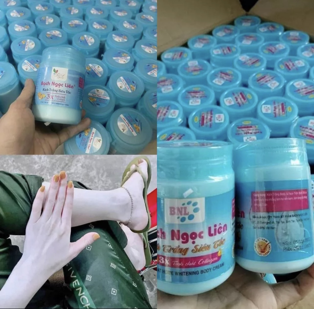 { Hàng Chuẩn Loại 1} Kem Bạch Ngọc Liên Trắng Da Body 90g (Hộp Xanh)
