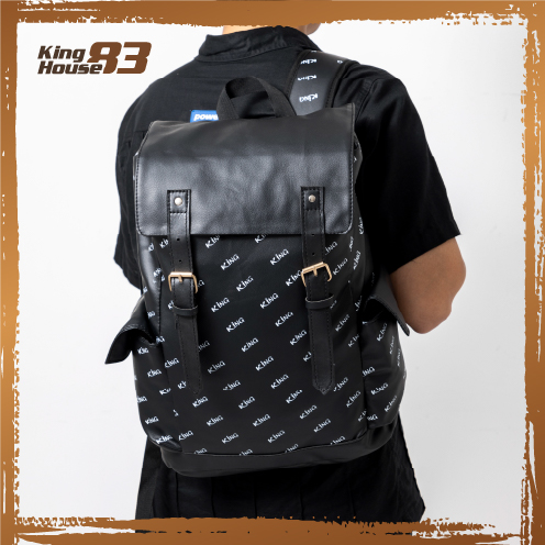 Balo Da Backpack Unisex Chống Nước Balo Backpack King 3-Màu Đen