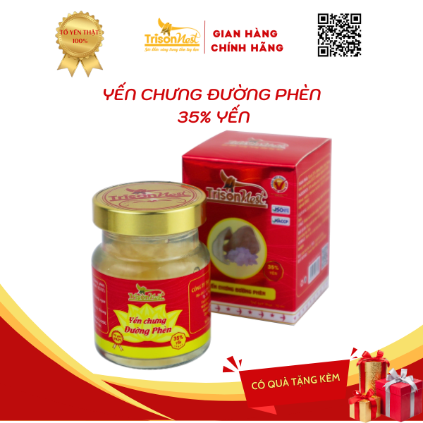 [YẾN SÀO TRÍ SƠN] YẾN CHƯNG SẴN 35% - HŨ