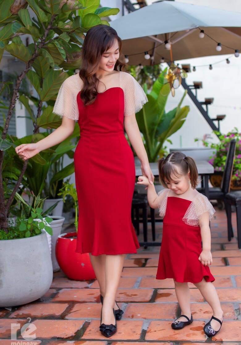 set đầm mẹ và bé fullsize
