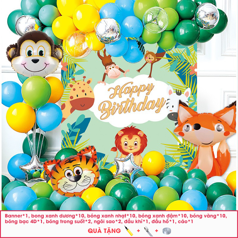 Set bóng trang trí sinh nhật bé trai và bé gái