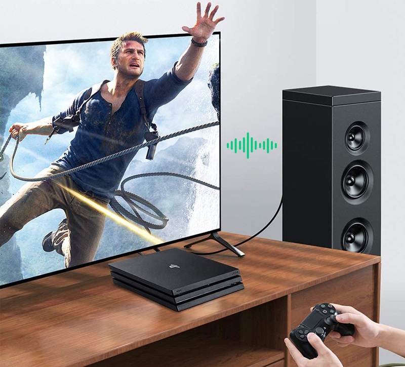 Cáp Quang Audio (Toslink, Optical) dài 1.5m Ugreen 70891 Chính Hãng