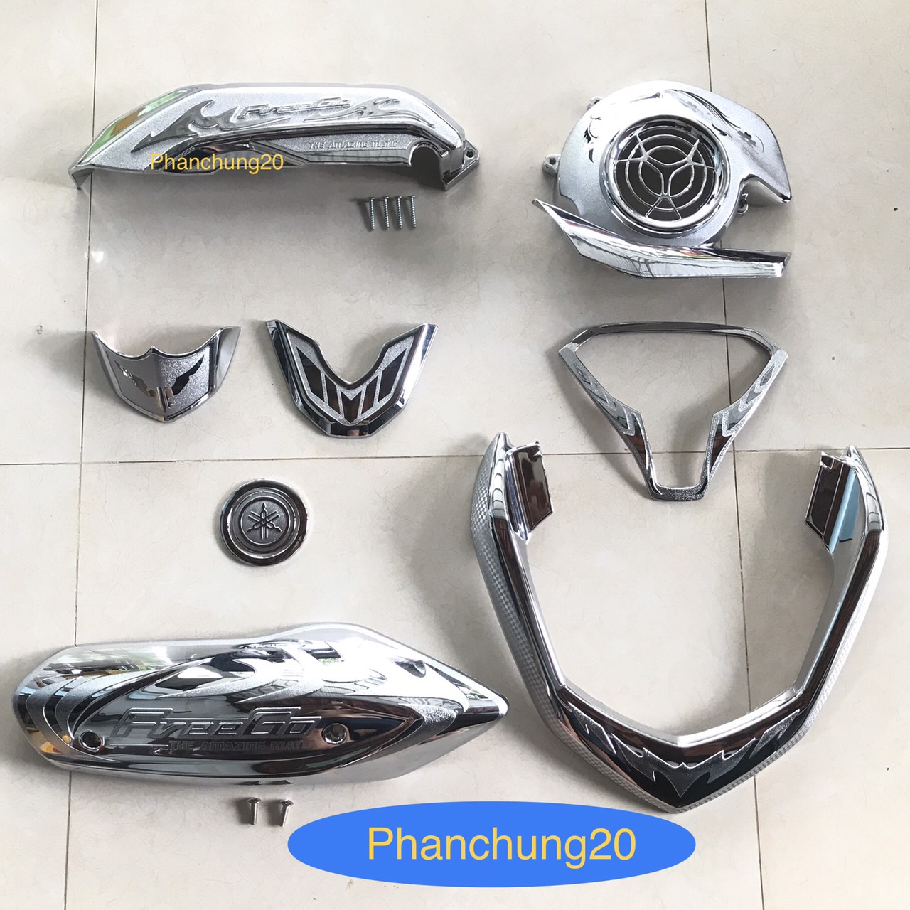 COMBO ỐP PHỤ KIỆN TRANG TRÍ FREEGO/ FREEGO S CROM ( 8 MÓN )
