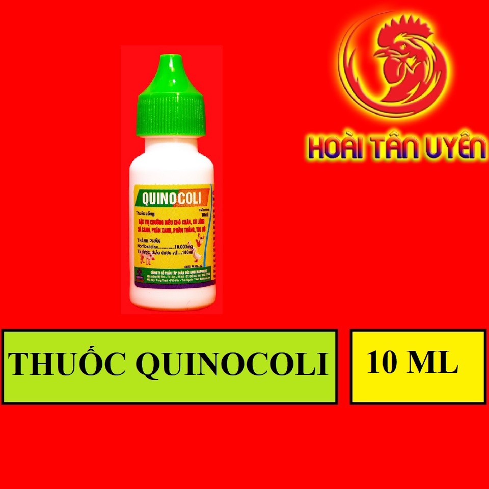 QUINOCOLI phân xanh, phân trắng cho gà đá 10ml