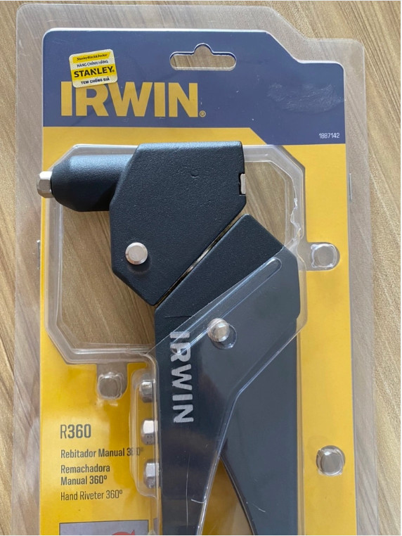 Kềm rút rive 4 lỗ (đầu xoay 360) - R360 375mm IRWIN 1887142