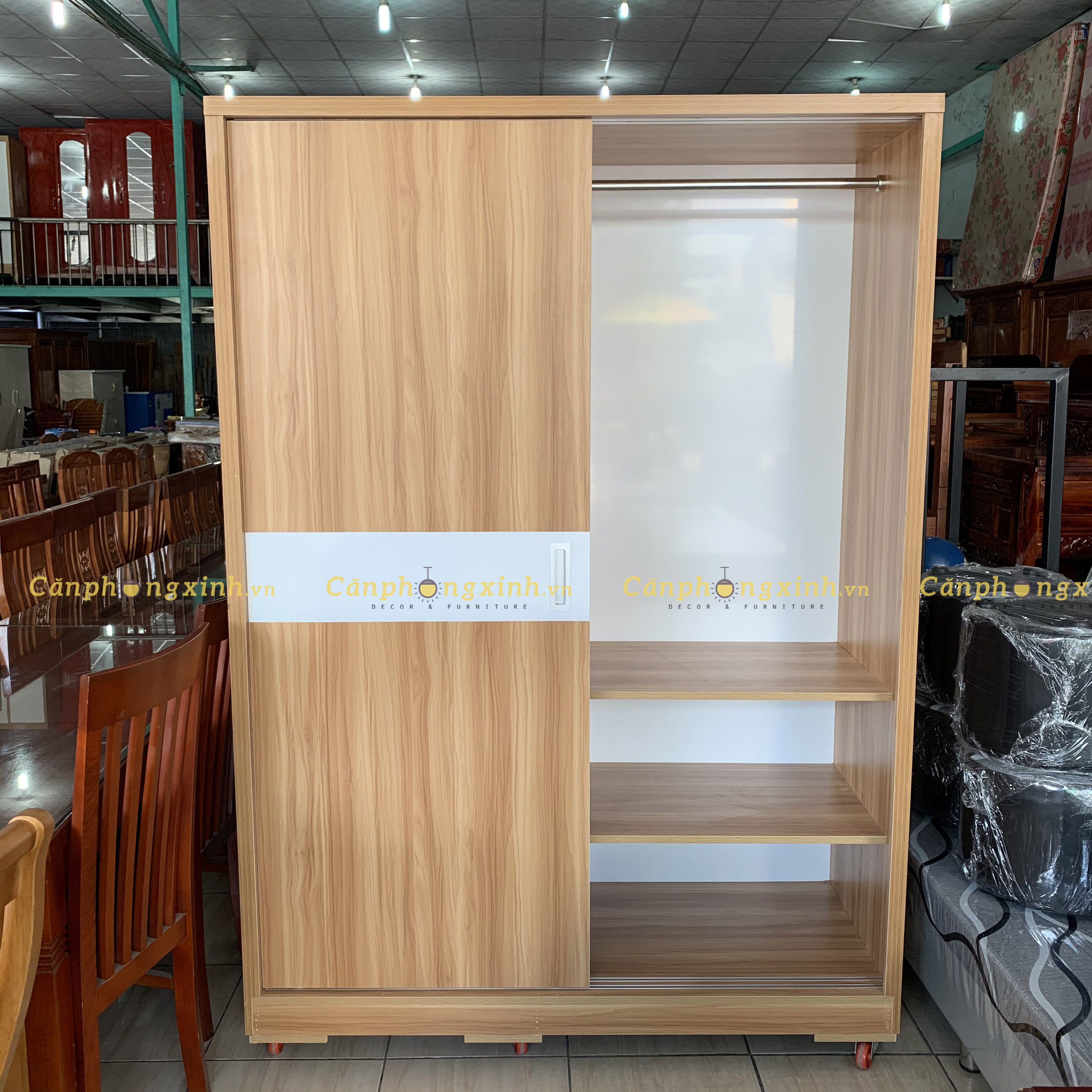 [Freeship HCM] Tủ áo cửa lùa gỗ MDF CPX-T21