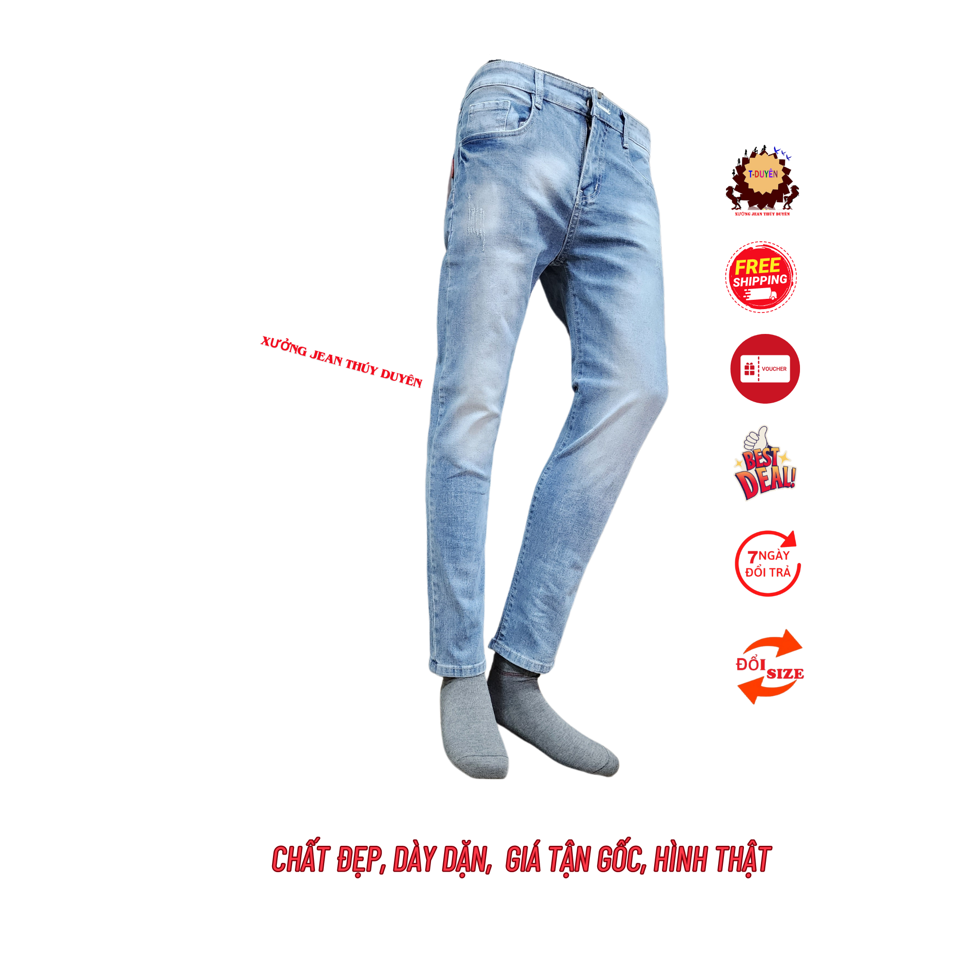 QUẦN JEAN NAM [ CHẤT GIÃN + SIZE 28-36 ] 114 HÀN