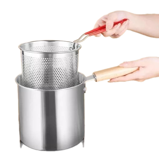 Nồi Chiên Lọc Dầu Giá Rẻ Sâu Lòng, Nồi Chiên Ngập Dầu Có Giá Lọc Tiết Kiệm Dầu Bằng Inox Không Gỉ Nhiệt Nhiệt Cao