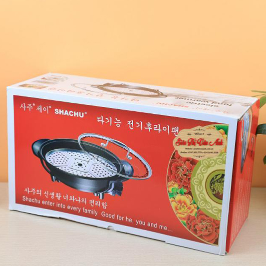 Chảo lẩu cá Shachu CS-E có vỉ hấp