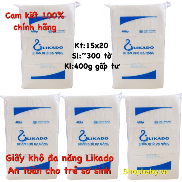 KHĂN GIẤY ĐA NĂNG LIKADO 400G/ 300 TỜ