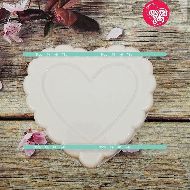 Khuôn xôi ,cơm, Rau câu 3D trái tim đôi 20cm