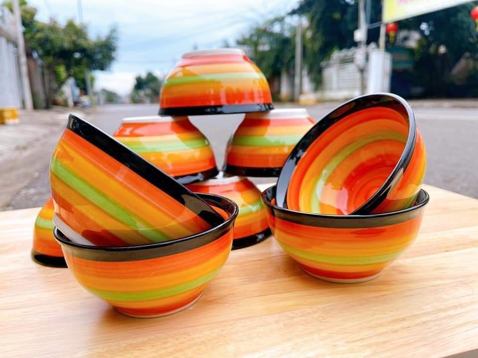 Combo 5 chén 7 sắc cầu vòng 11.5cm