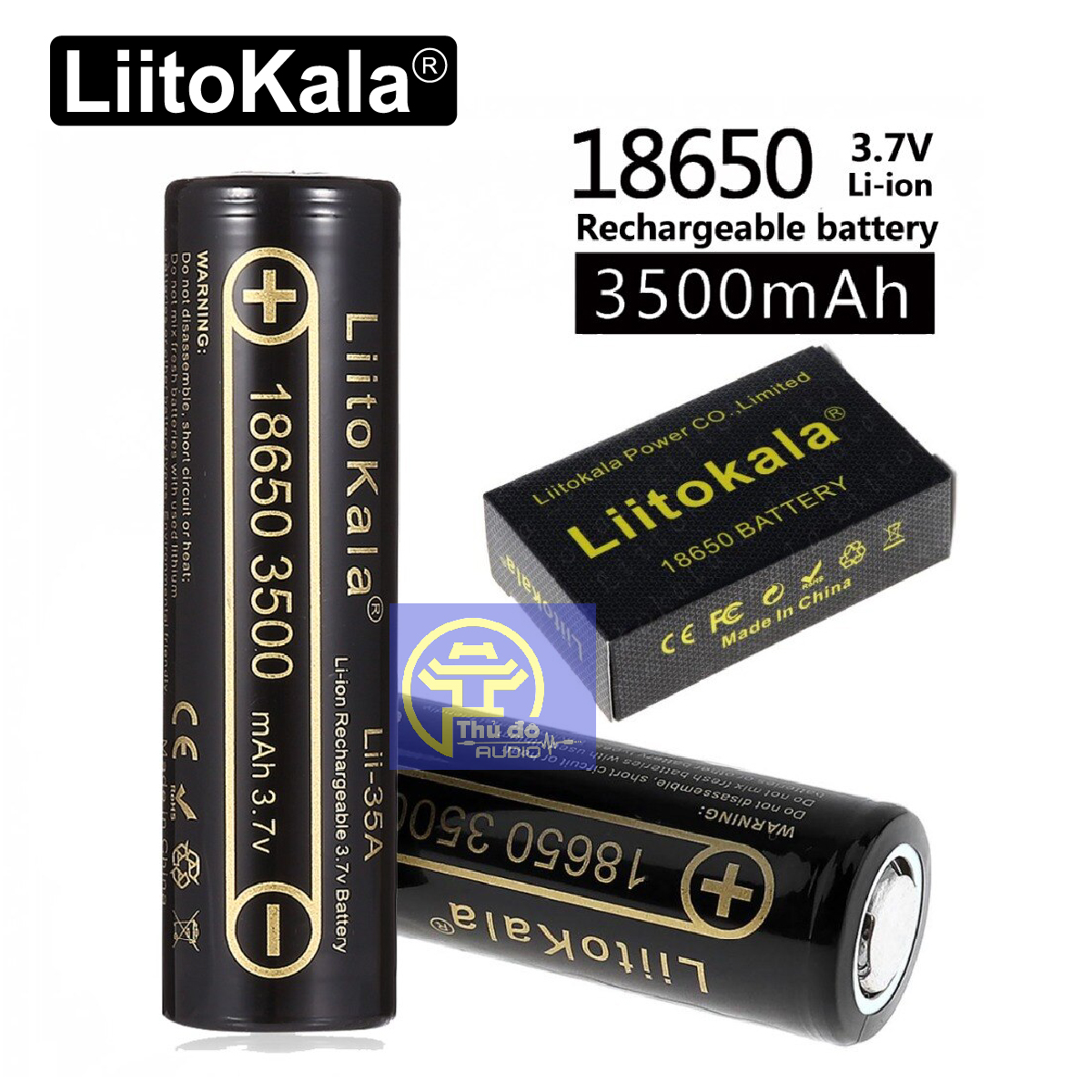 01 Pin sạc LiitoKala lii-35A Pin lithium 3.7V 18650 dung lượng cao 3500mah cao cấp