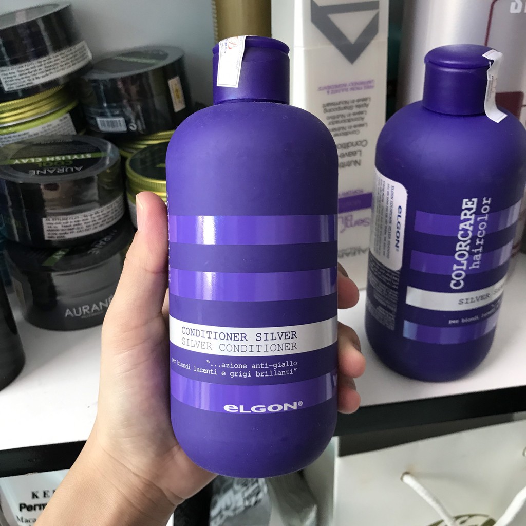 Dầu xả chăm sóc tóc tẩy trắng, bạch kim Elgon Silver Colorcare Conditioner 300ml