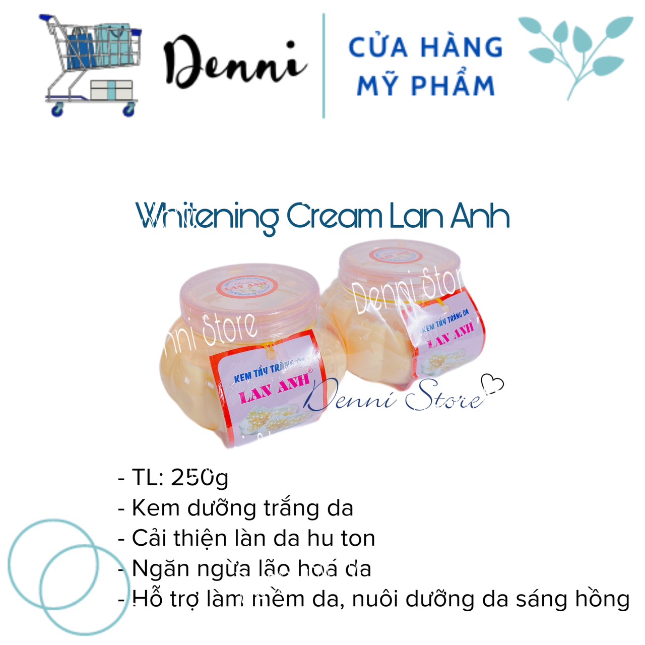 Lẻ hộp kem tẩy trắng bí tân hoa đô 200g