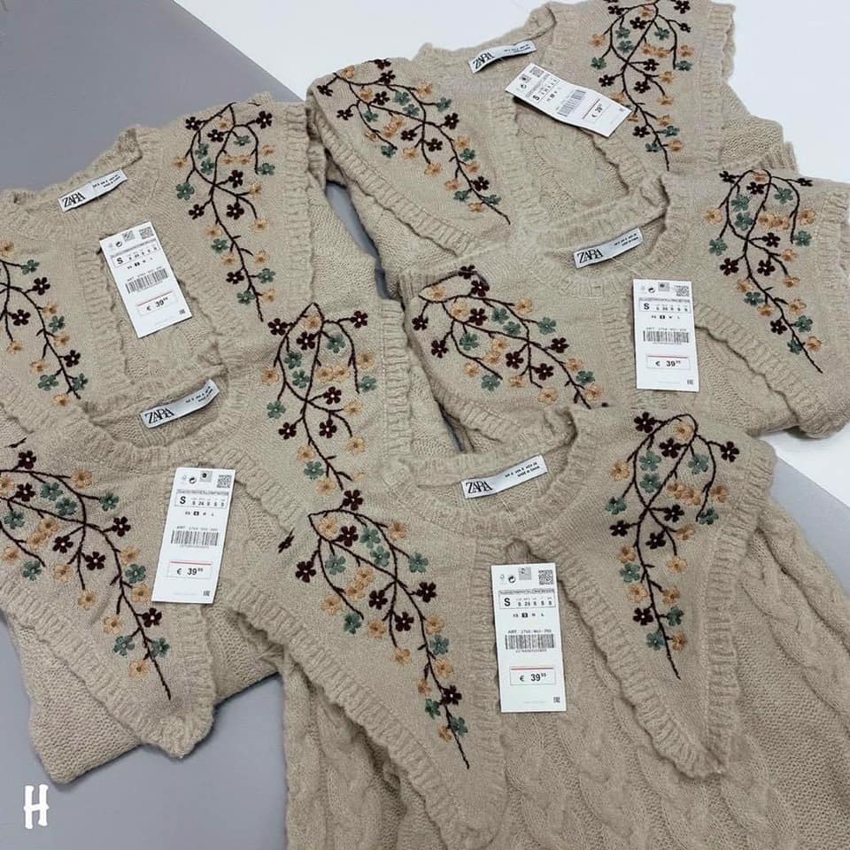 [ORDER]ÁO LEN ZARA HOA HÀNG SIÊU ĐẸP