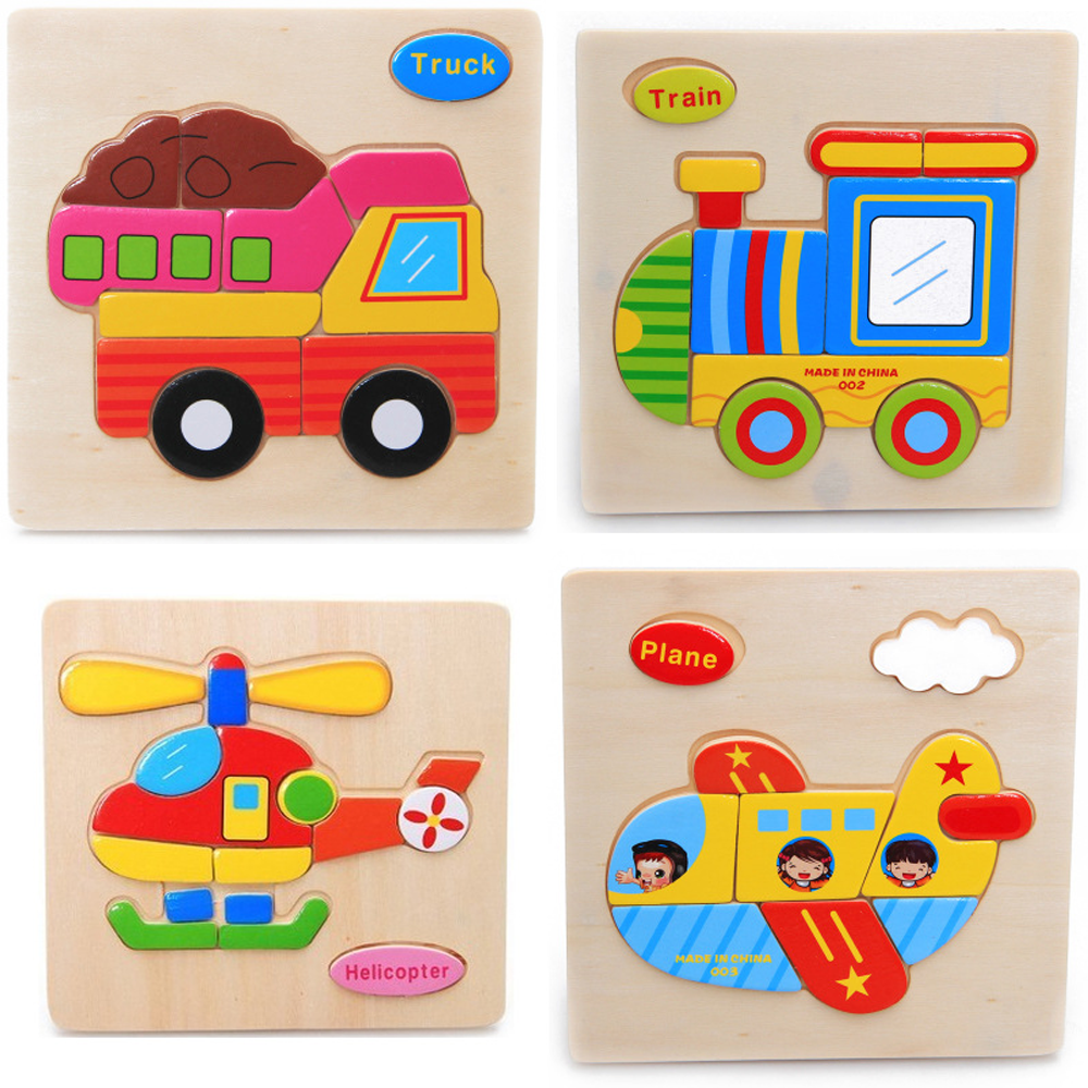 Tranh ghép gỗ 3D nhiều mẫu dành cho bé mới tập ghép từu 3 tuổi trở lên, giao mẫu ngẫu nhiên không trùng lặp
