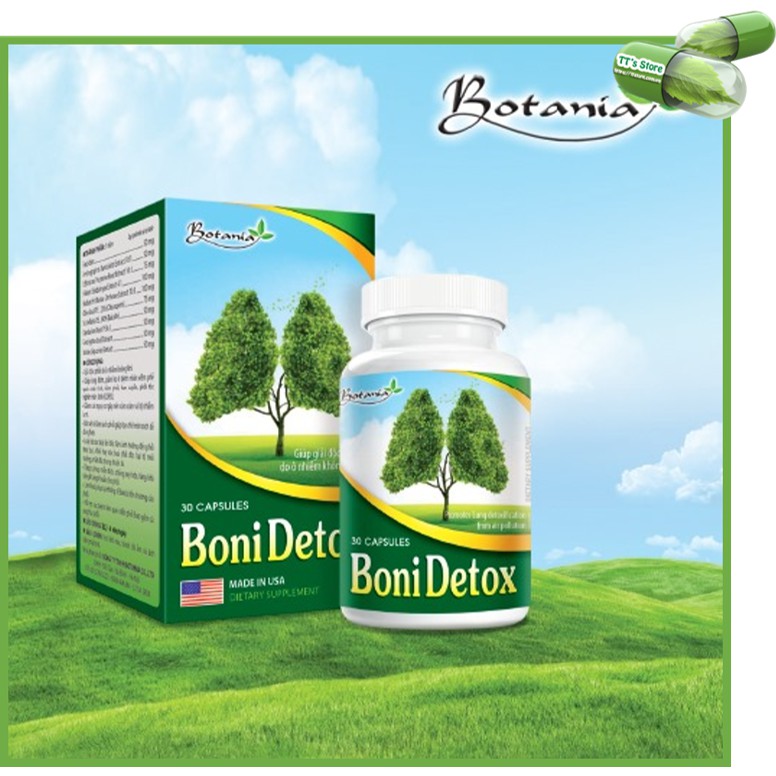 Giải độc phổi BoniDetox (Hộp 30 viên) - Botania [Boni detox, cai th.uốc, bổ phổi]