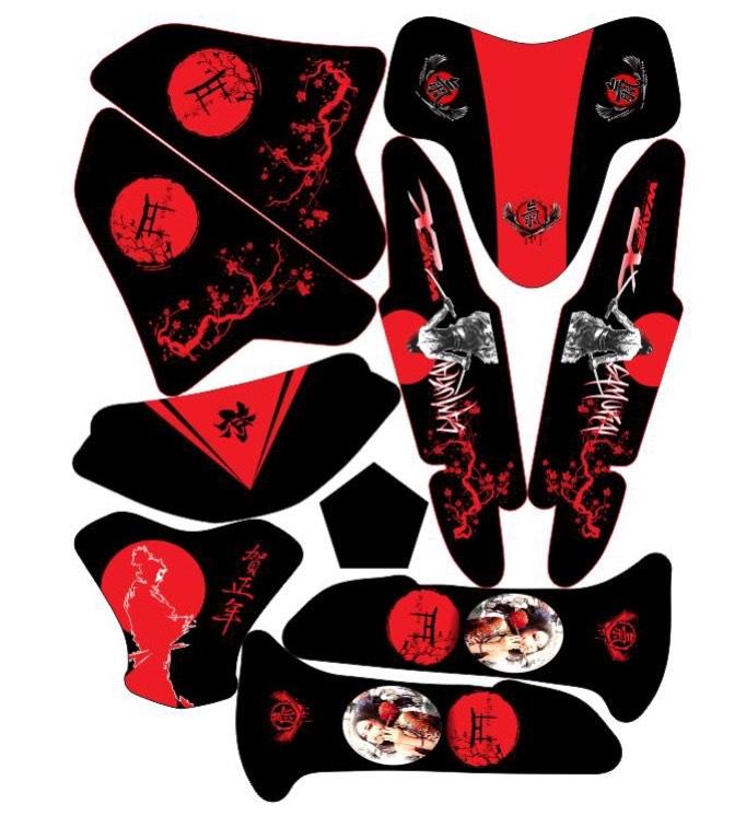 Tem trùm wavesamurai đỏ đen ( dán đời 2006-2020) - Độ dán team trùm decal xe máy wave samurai đỏ đen ( dán đời 2006-2020) - Team trùm decal xe máy wave a 110 rẻ đẹp và chất