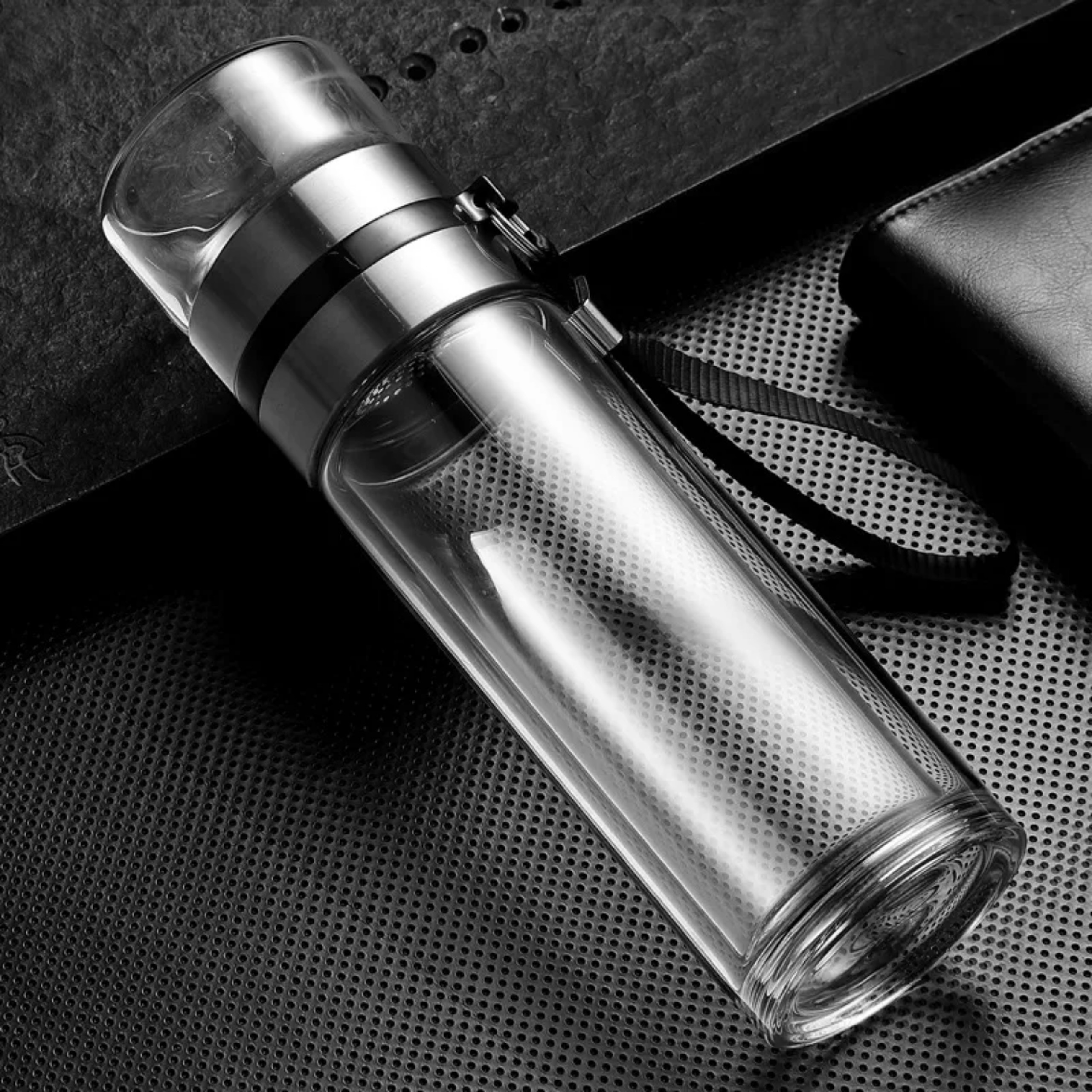 Bình pha trà thủy tinh 2 lớp, Bình pha trà giữ nhiệt có lưới lọc inox 304, Bình thủy tinh giữ nhiệt 2 lớp Dung tích 350ml
