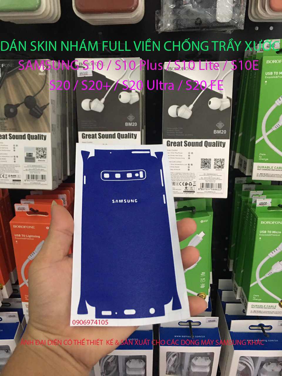Dán Skin Nhám Full viền SAMSUNG S10 / S10 Plus / S10 Lite / S10E / S20 / 20+ / S20 Ultra / S20EF chống trầy xước